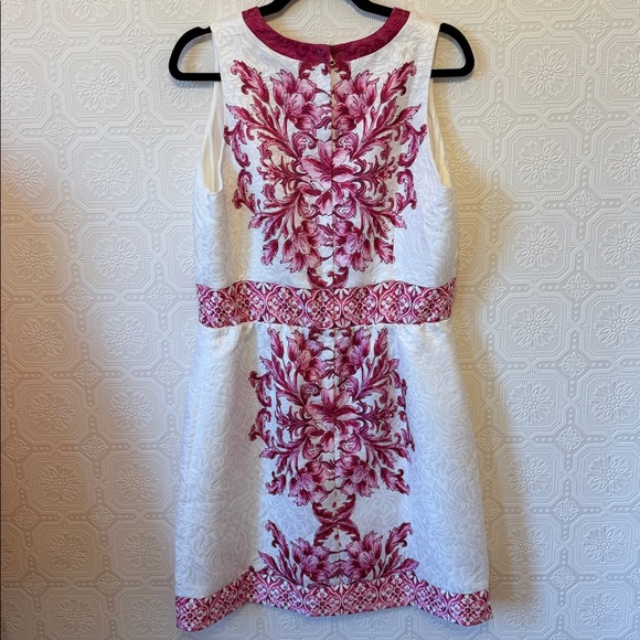 Boston Proper Tile Print Textured Jacquard Sheath Dress Size 14 - Picture 8 of 8